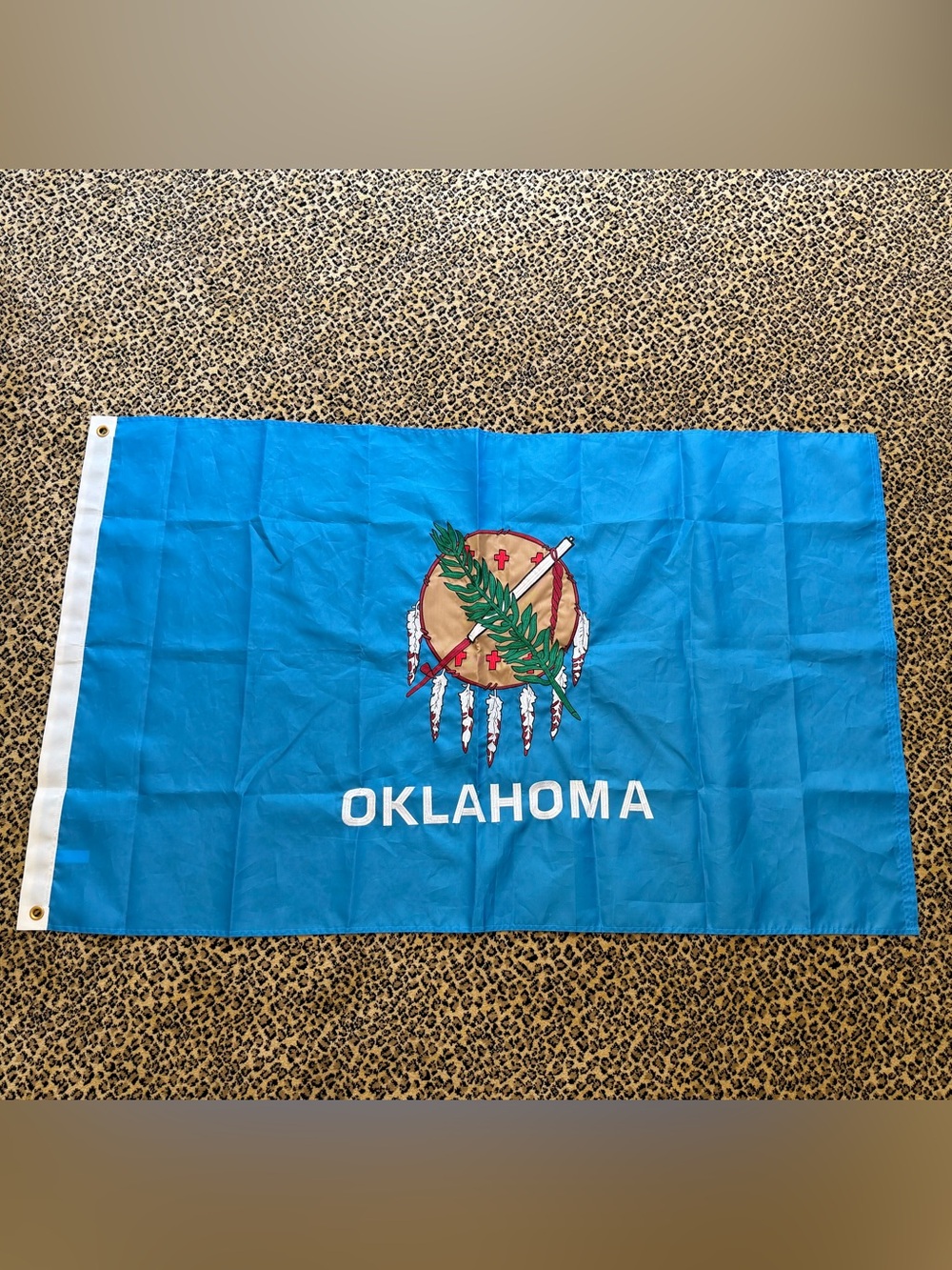 Oklahoma state flag (36” x 58.5”) (NWOT)